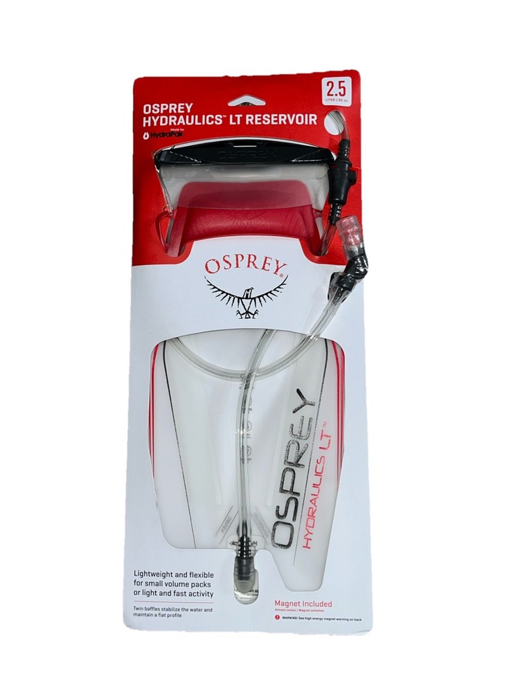 Osprey Hydraulics LT 2.5L 85oz Water Reservoir Clear Red New Sealed