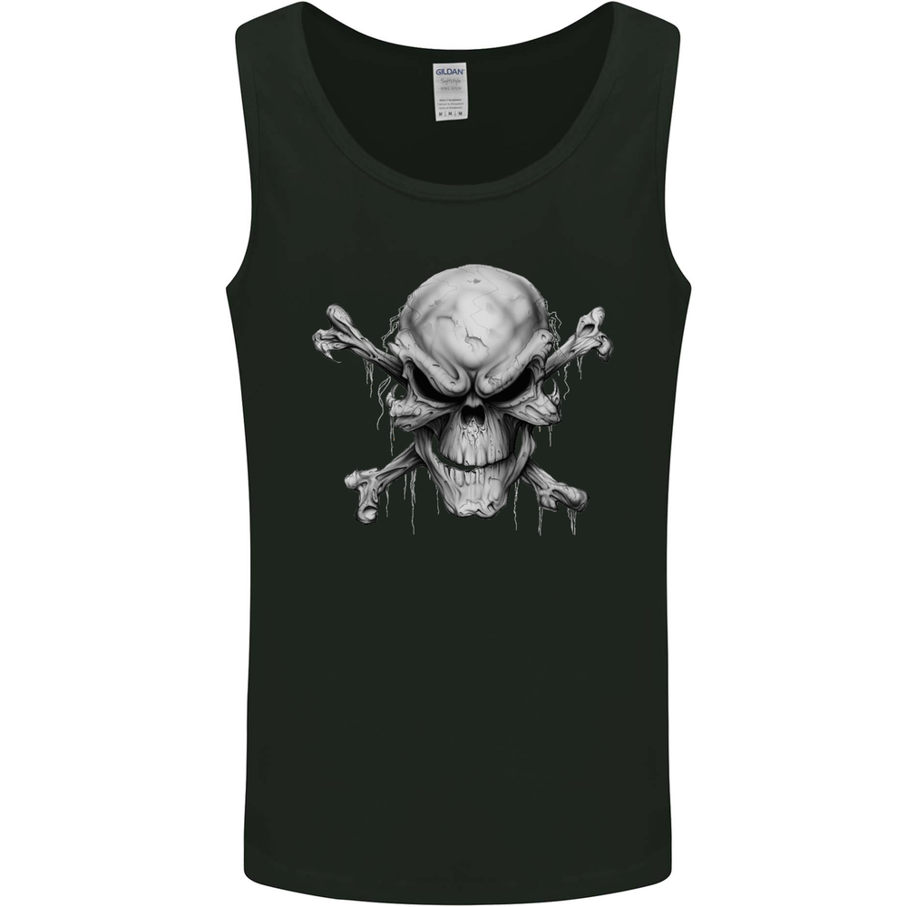Menacing Demon Skull Mens Vest Tank Top