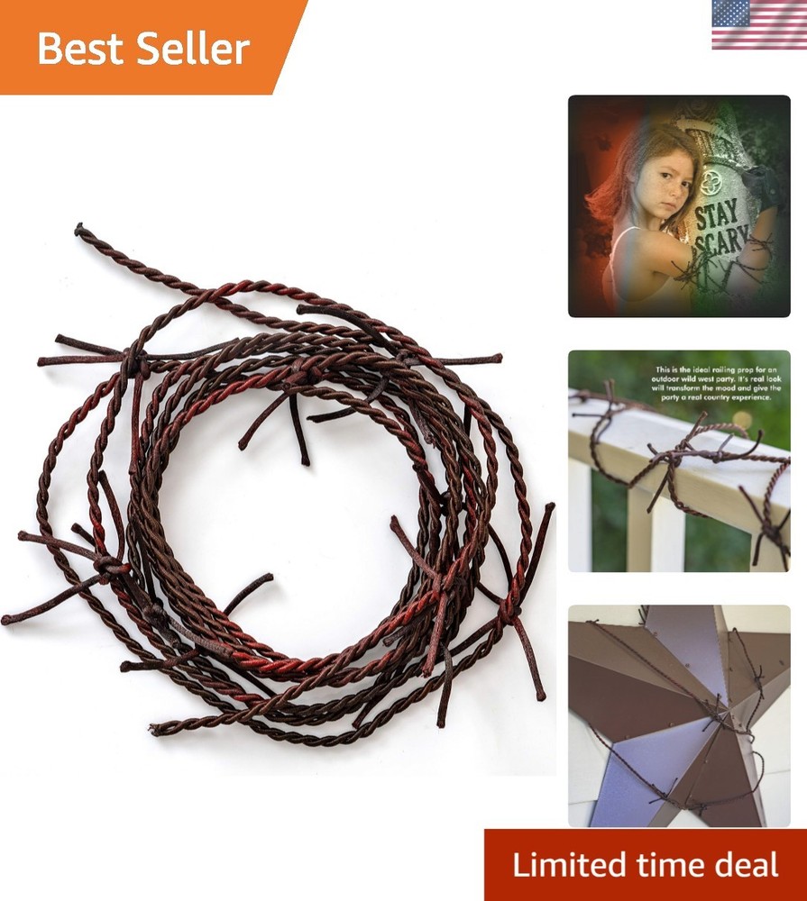 Faux Razor Wire Garland for Rustic Weddings and Spooky Halloween Decor