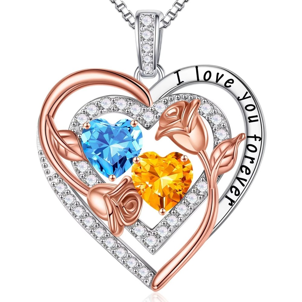 Anniversary Women Gifts, Birthstone Necklace Anniversary Birthday Gifts for W...