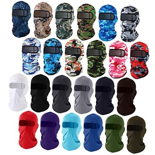 24 Pieces Sun Protection Balaclava Full Face Cover Ski Mask Costume Head Mask