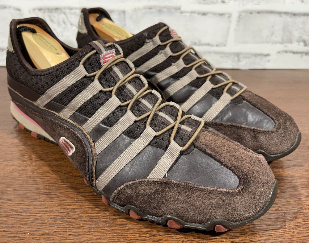 Sketchers Active Brown Size 9.5 WOMENS 21552 CHTP/Leather Textile Upper