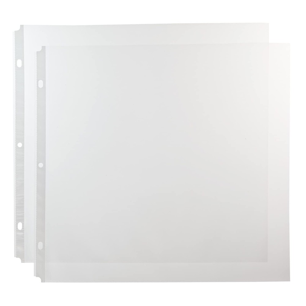 50-Pack 12X12 Scrapbook Refill Pages Protective Sleeves Page Protectors for Me