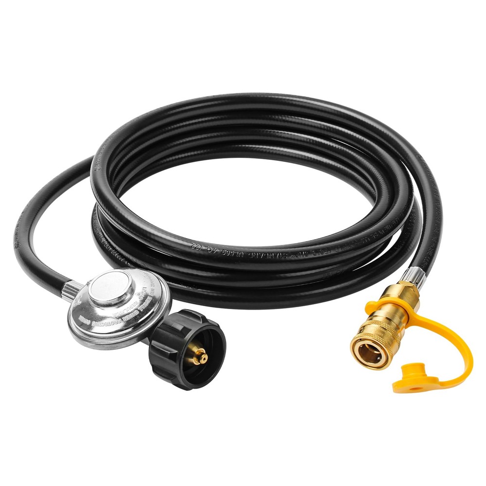 F271803 12ft Propane Hose with Regulator Fit for Mr. Heater Big Buddy 3/8 Gas...