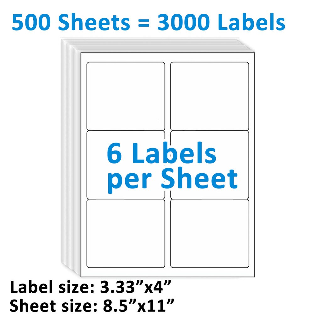 3000 Shipping Address Label 3 1/3