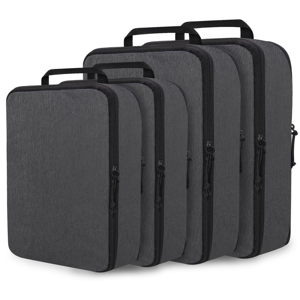 Compression Packing Cubes for Travel Essentials, 4 Set Expandable Travel Cube...
