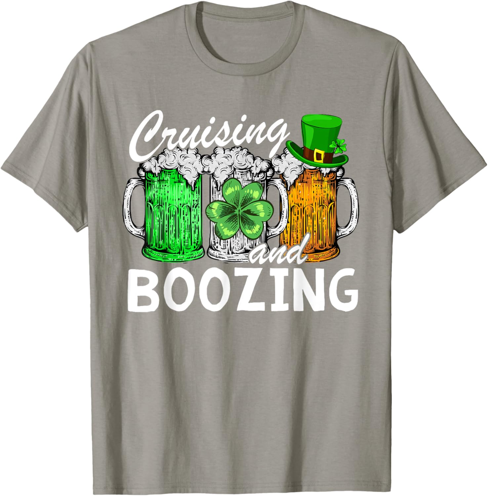 St Patricks Day Shirt Cruising Boozing Funny Drinking Cruise T Shirt