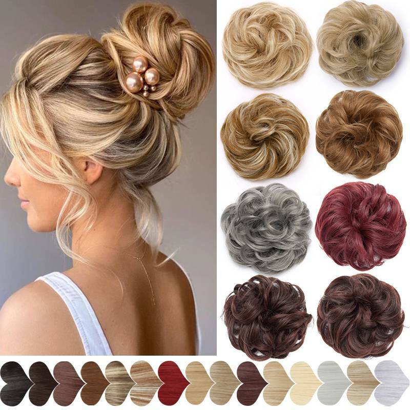 LARGE Curly Messy Bun Hair Piece Scrunchie SOFT Hair Updo Extension Fake Hair