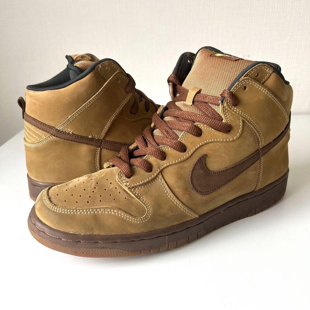 Men 11.0US Nike Sb Dunk High Pro Wheat 305050-221 Men Sneaker Original Sports Co