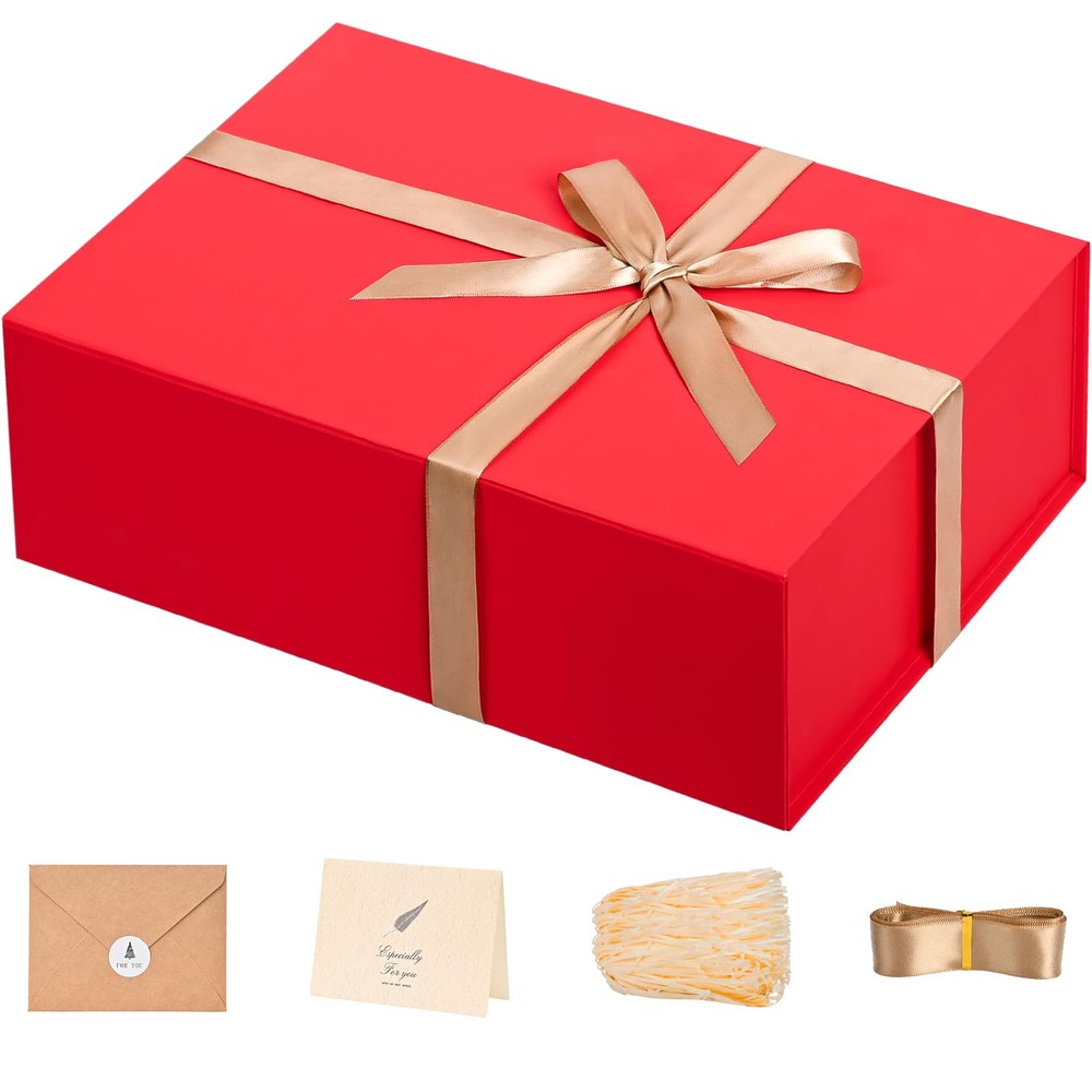 Gift Box 13.8 x 8.5 x 4.3 inch Large Gift Box with Magnetic Lids for Gifts Bo...