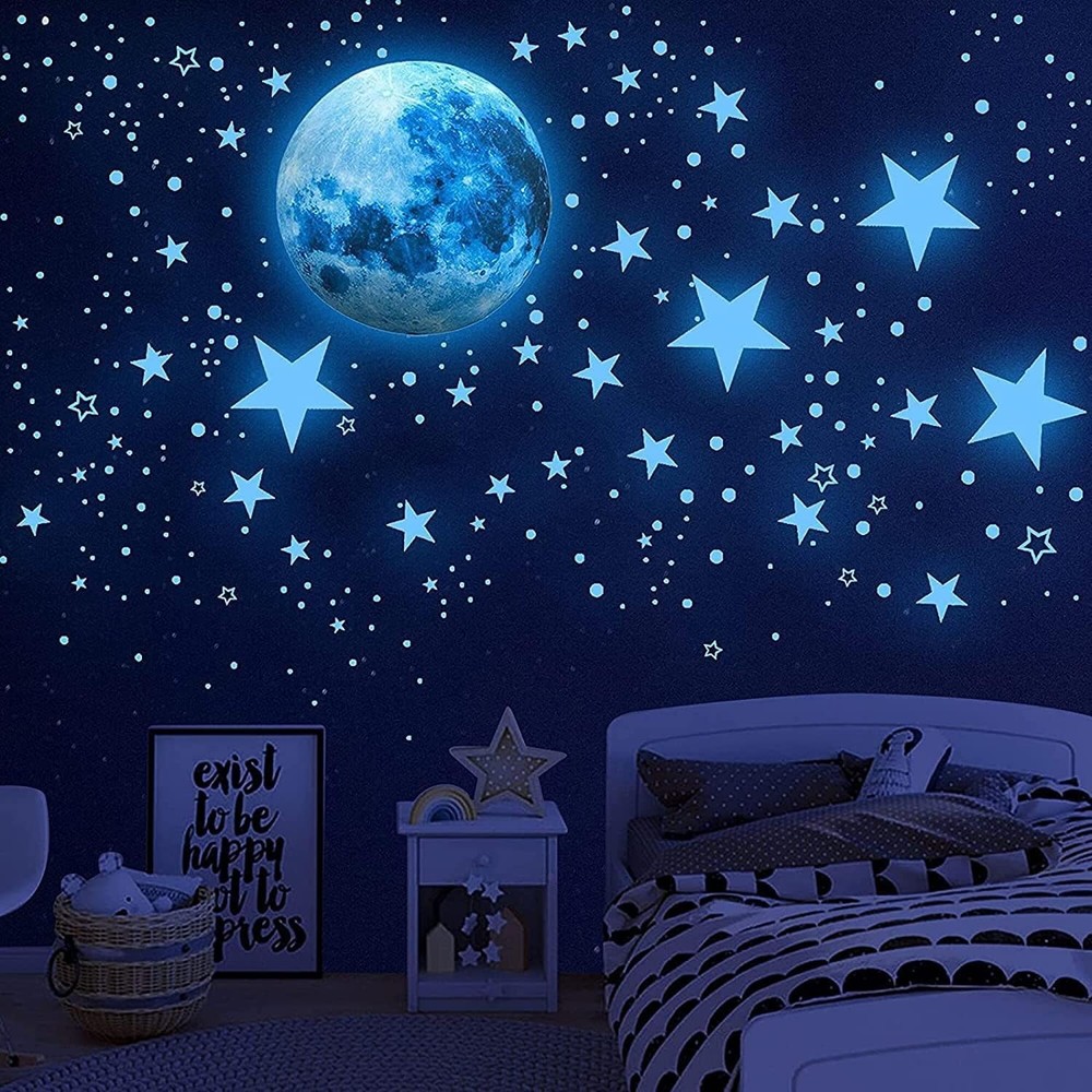Glow in The Dark Stars 1078PCS Moon & Stars Galaxy Wall Stickers Kids Decor