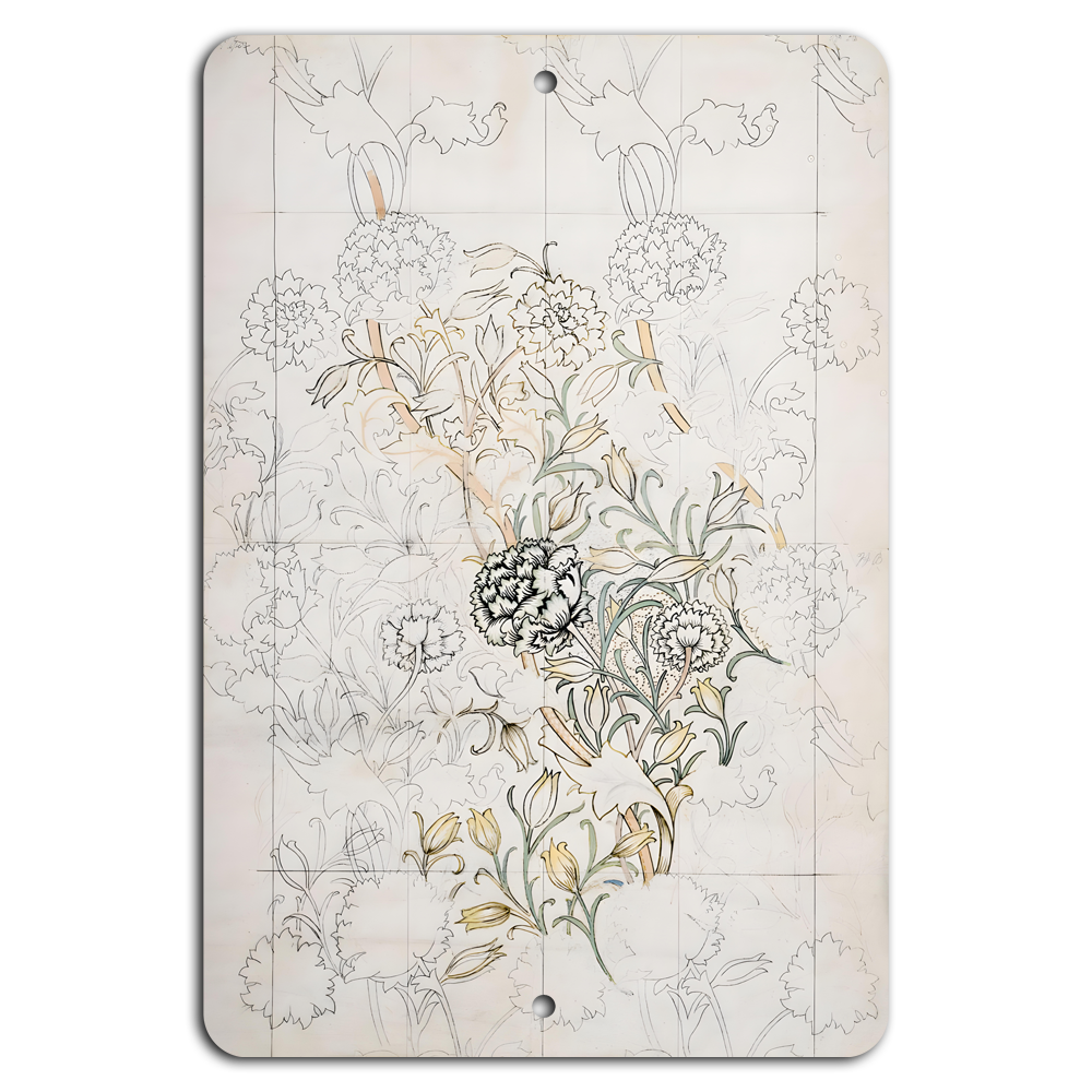 Elegant Vintage Flower Design on Metal for Timeless Charm