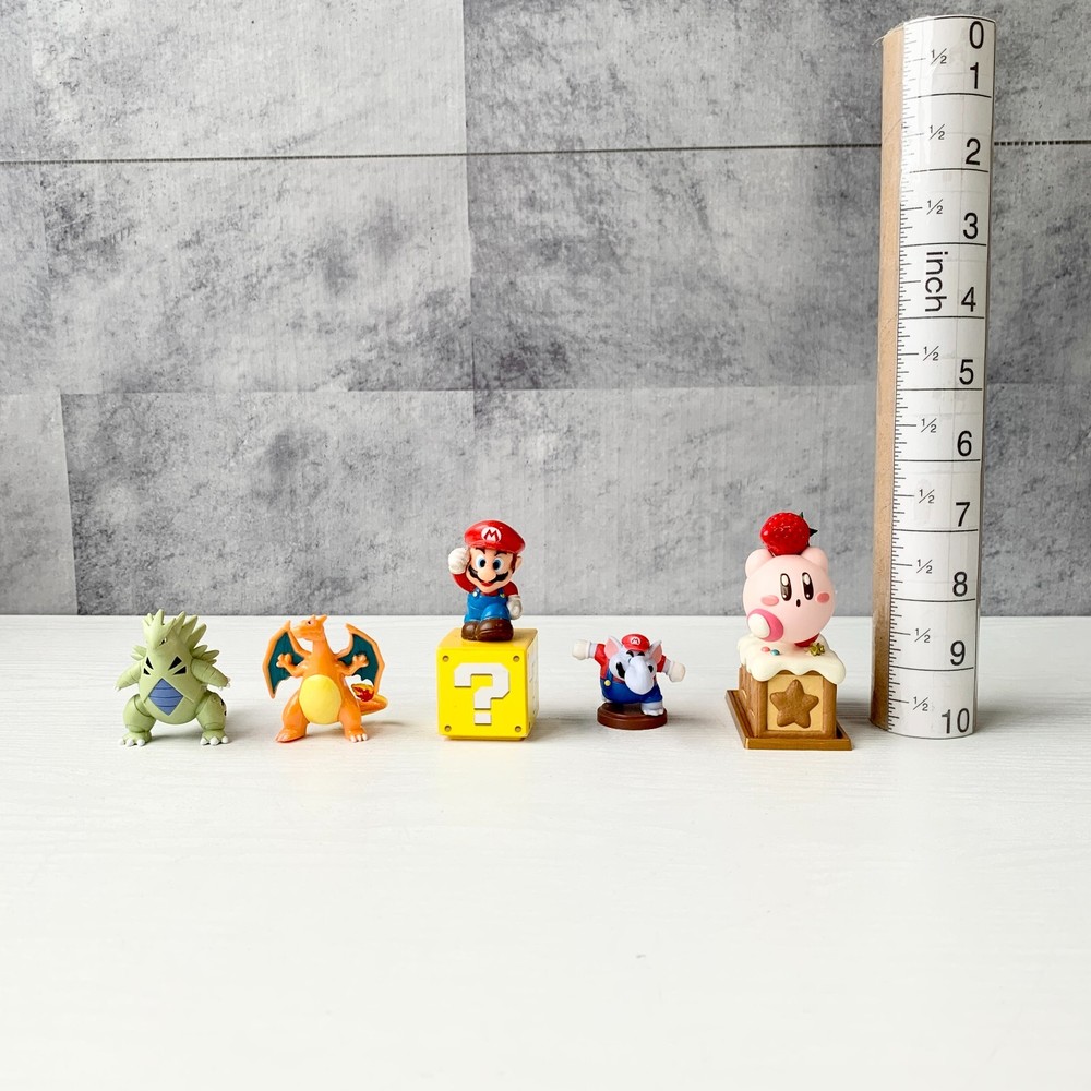 Nintendo Character Mini Toy Figure Bundle - Mario, Pokemon, Kirby Collectibles
