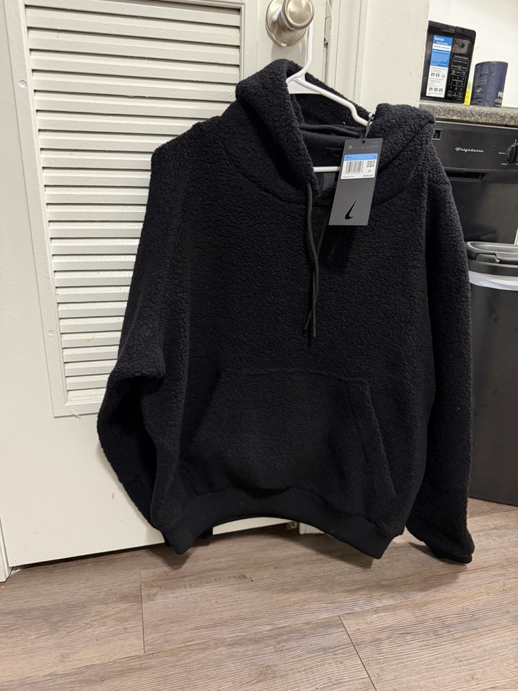 Nike ESC Every Stitch Considered Wool Blend Hoodie Black Sz Medium Made In Italy