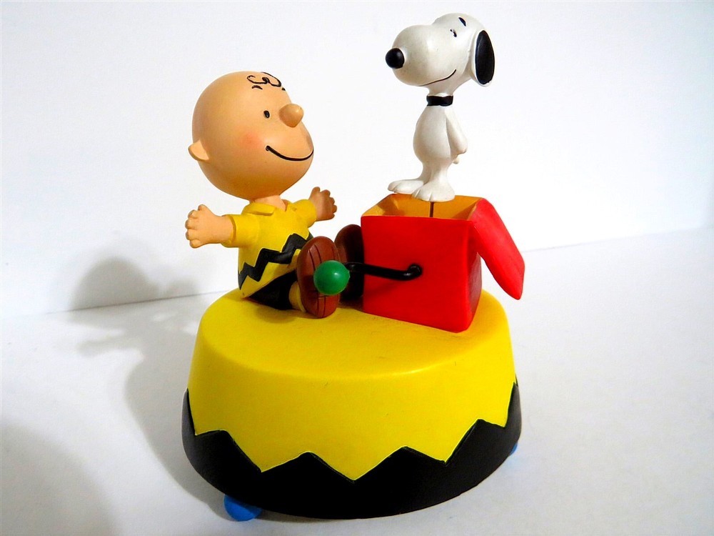 SNOOPY and Charlie Brown Musical Figurine Music Box by Westland Giftware