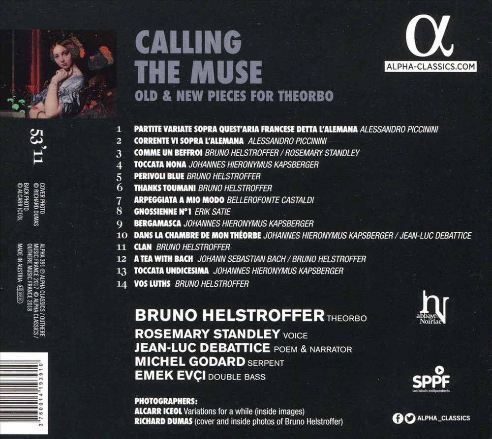 BRUNO HELSTROFFER CALLING THE MUSE: OLD & NEW PIECES FOR THEORBO NEW CD