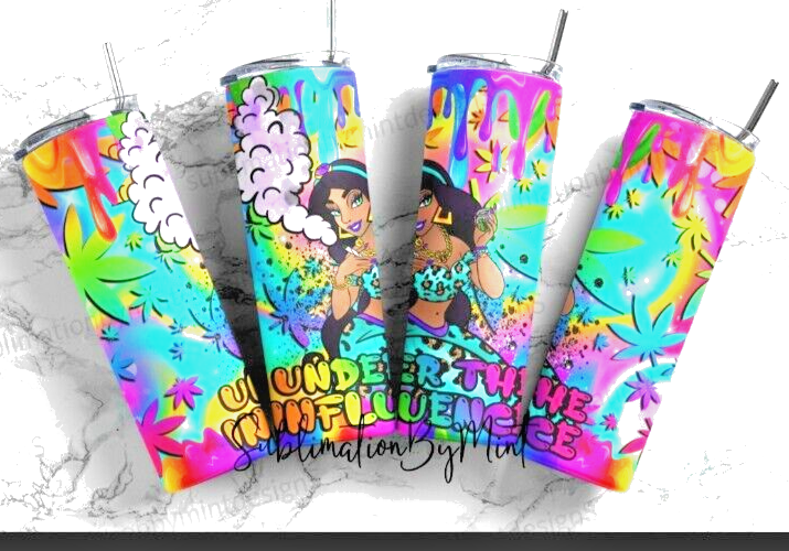 Princess жасмин под влиянием многоцветный 20 унций изолированный стакан крышка новый