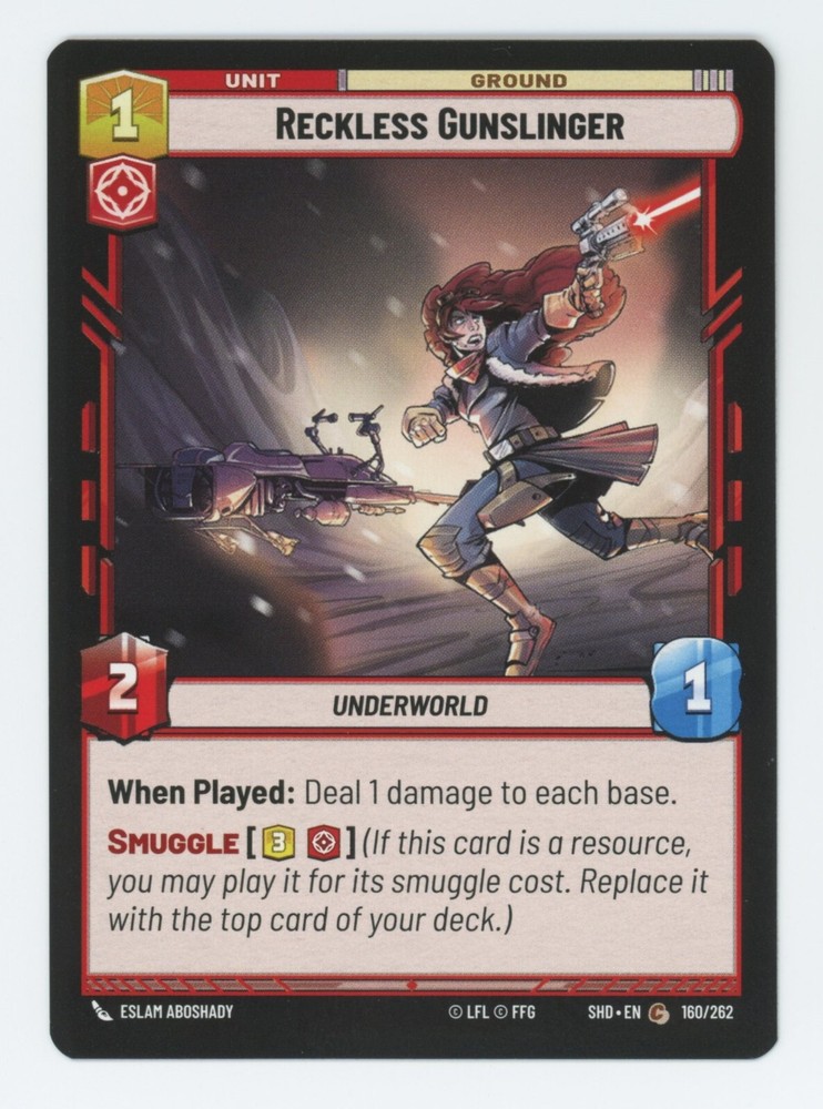 x3 Reckless Gunslinger ~ Shadows of the Galaxy (SHD) Star Wars Unlimited (SWU)