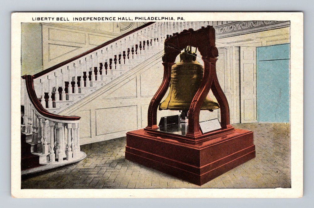 Pennsylvania PA Philadelphia Liberty Bell Independece Hall Vintage Postcard PC