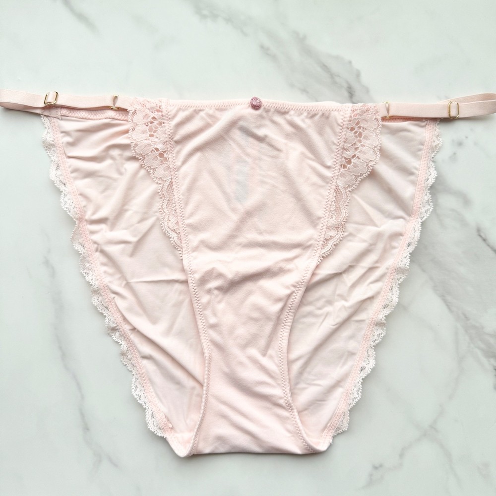 Victoria's Secret Dream Angels Lace-Trim Adjustable String Bikini Panty Size XL