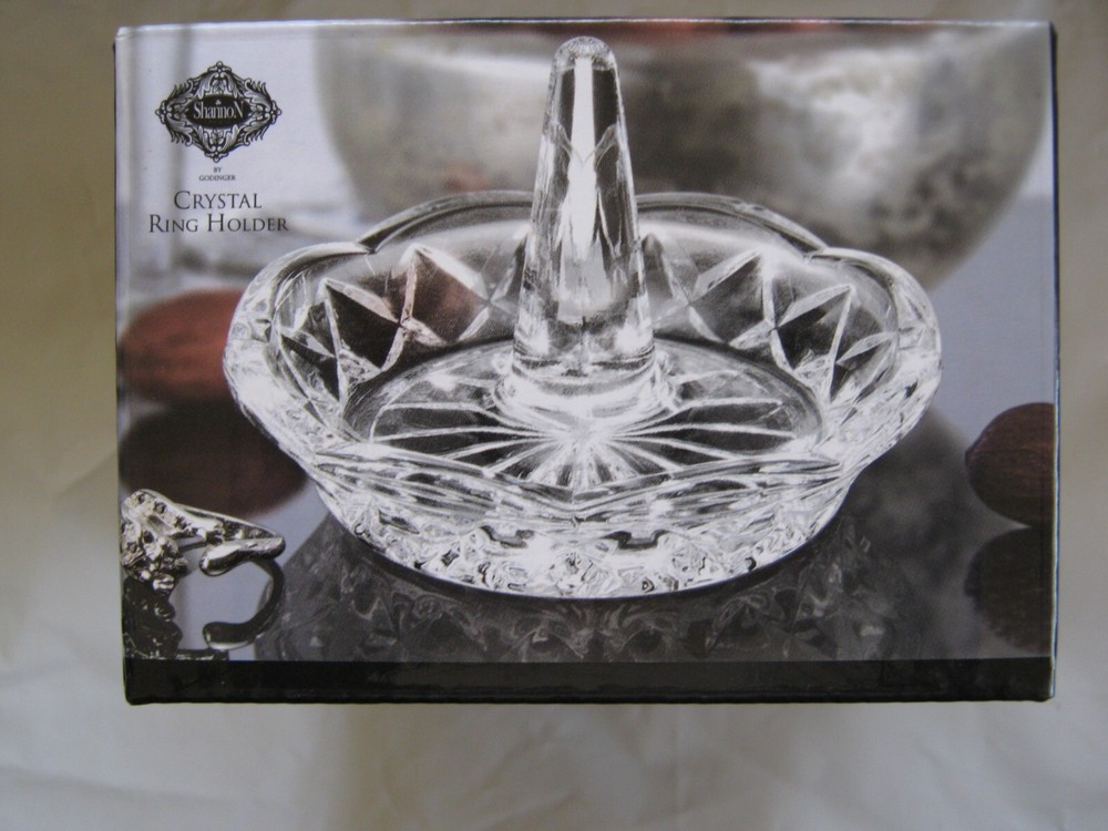 Shannon Crystal Ring Holder Jewelry Dish Bridal Shower Gift Christmas ON SALE-image