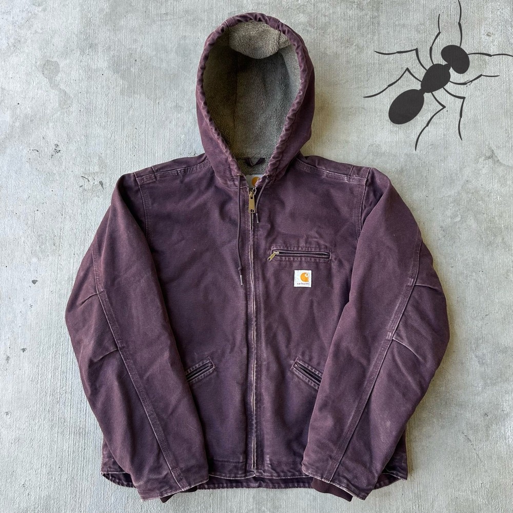 Vintage Y2K purple WOMENS Carhartt Sherpa lined Sierra work wear jacket