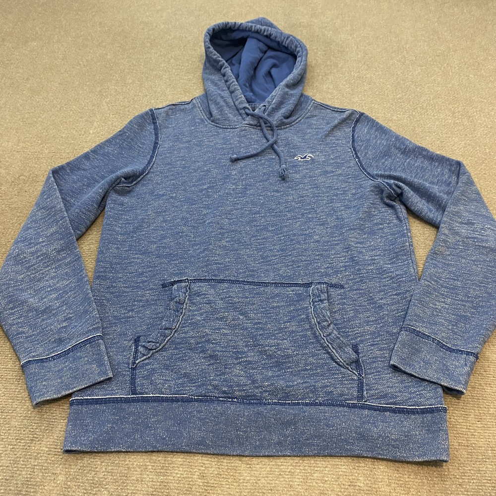 Hollister Sweater Mens Small Blue Casual Pullover Hoodie Sweatshirt Casual