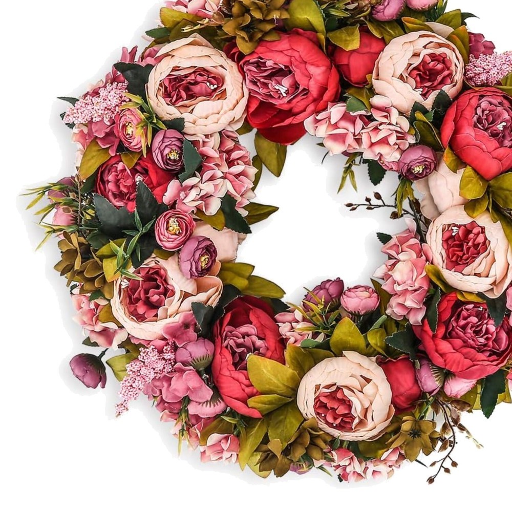 Luxury Handmade Peony Wreath for Home and Wedding Decor