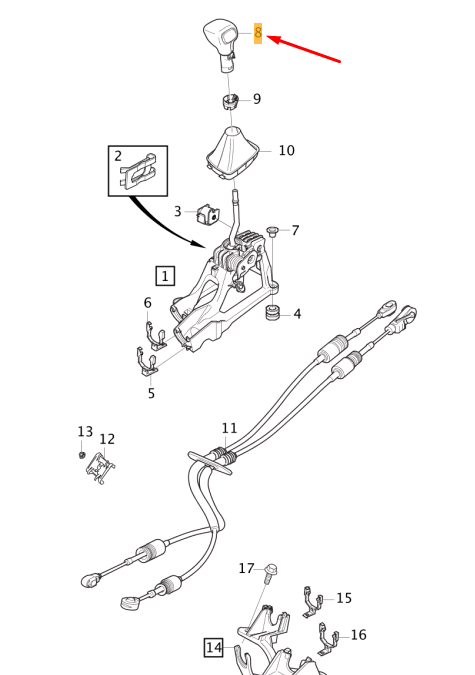 Volvo XC40 Genuine OEM Gear Shift Lever Knob 32240066 New