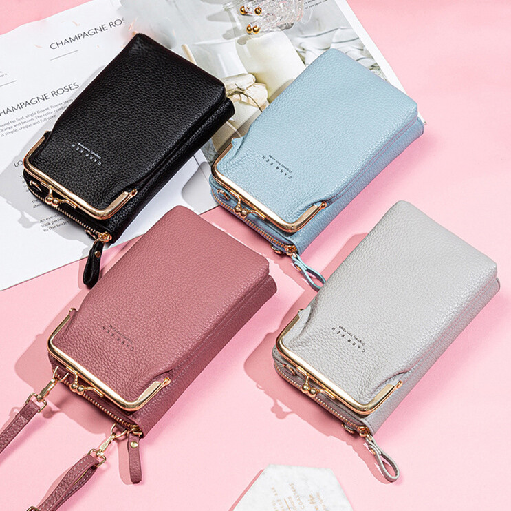 Small Messenger Crossbody Bags Women's Leather Shoulder Flap Handbag Phone Purse