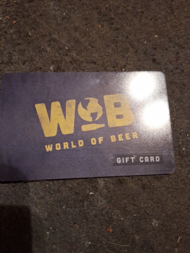 Gift Card For World Of Beer Worth $15-image