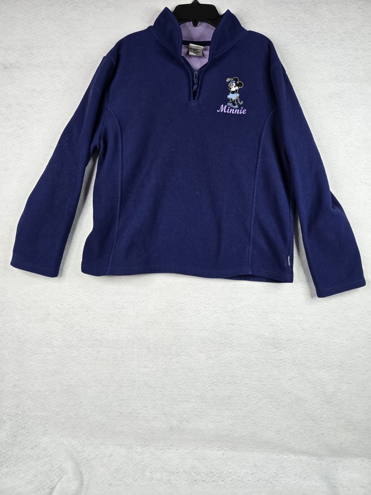 Disney Exclusive Minnie Mouse Purple Fleece 1/4 Zip Size L.