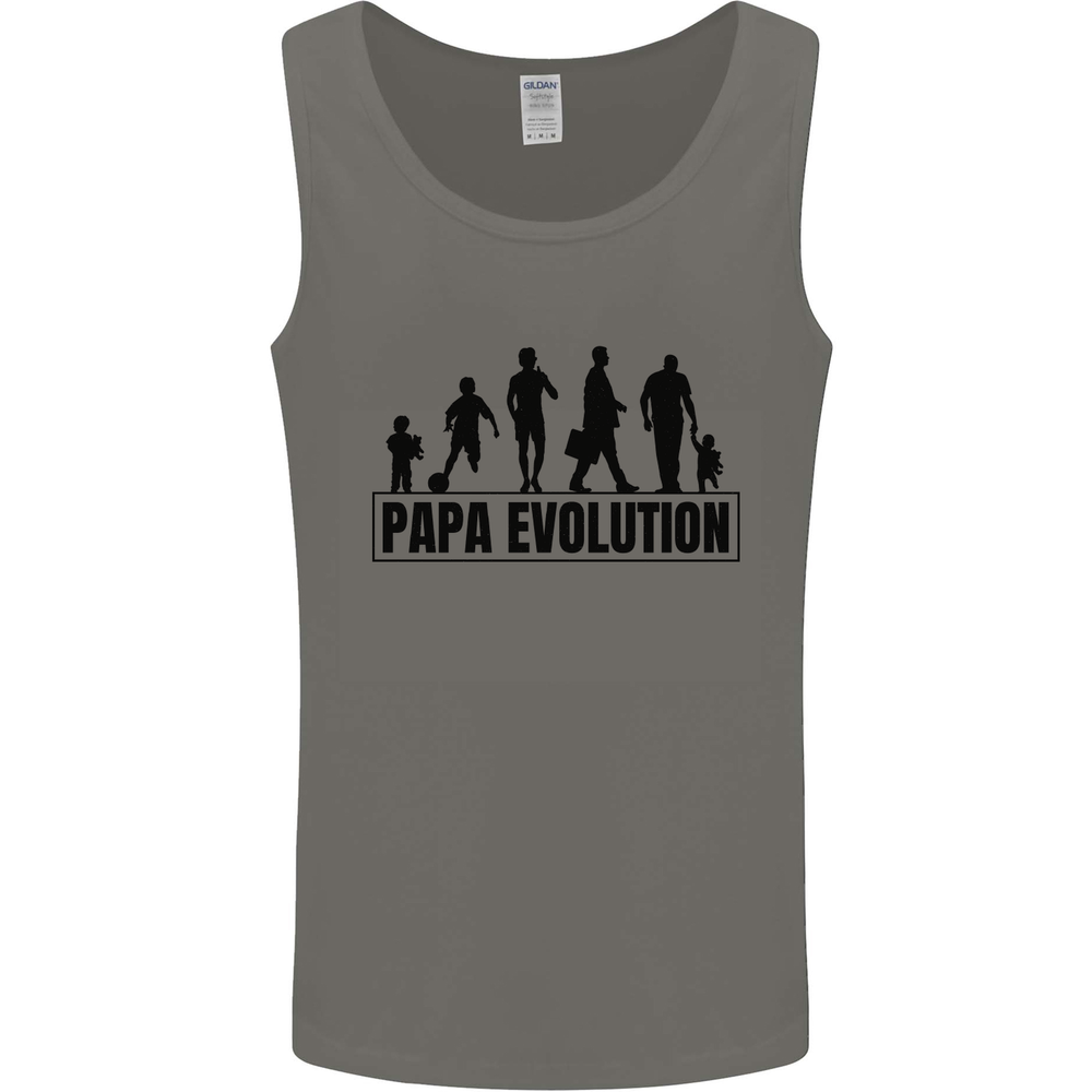 Papa Evolution Fathers Day Mens Vest Tank Top