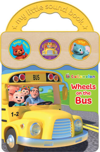 CoComelon Wheels on the Bus Interactive 3-Button Sound Book for Babies - Good Condition