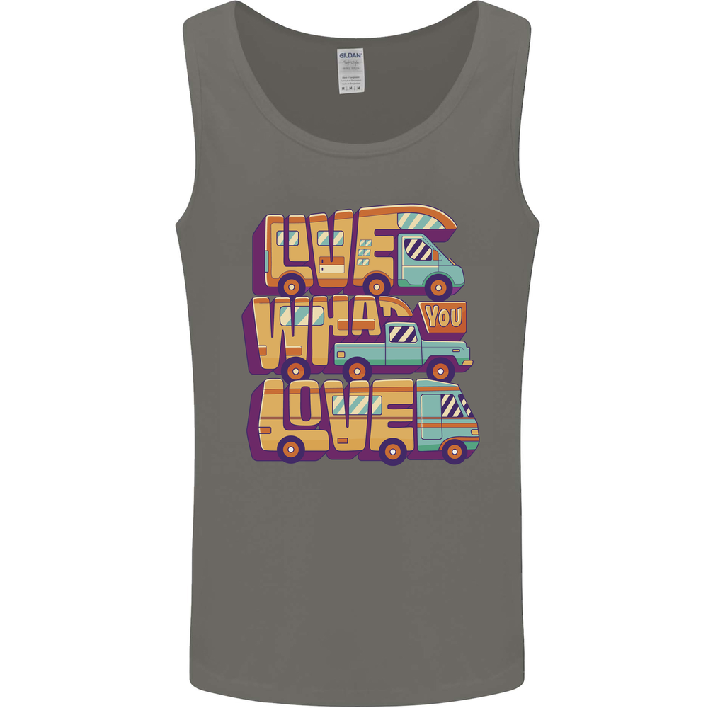 RV Live What You Love Motorhome Caravan Mens Vest Tank Top