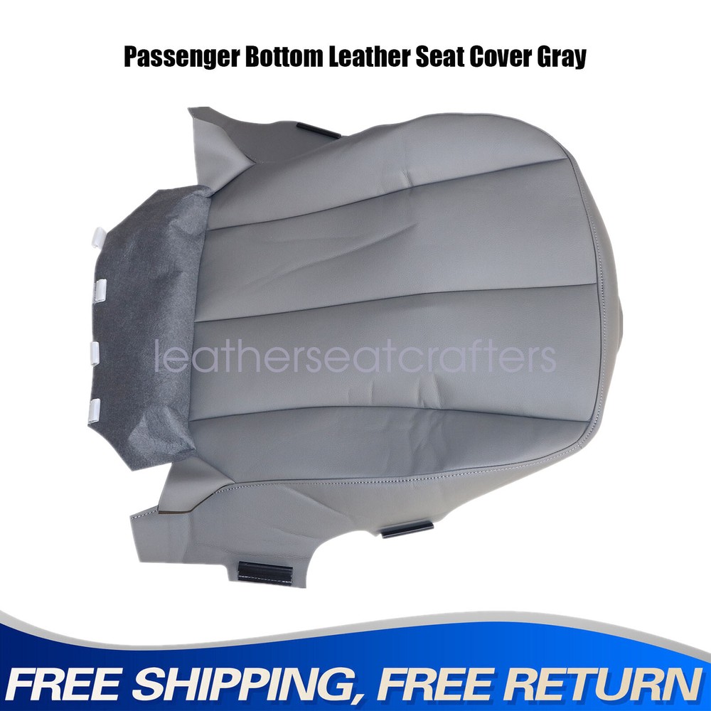 Fits 2011 Toyota Camry LE Sedan 4-Door Passenger Bottom Leather Seat Cover Gray