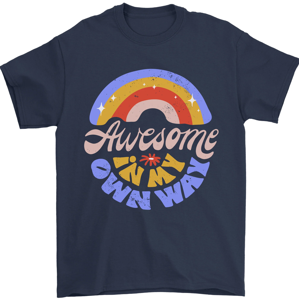 Awesome in My Own Way Different Autistic Mens T-Shirt 100% Cotton