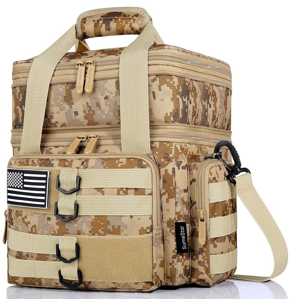 Tactical Lunch Box for Men, Large Insulated Lunch Bag Adult, Heavy Duty Doubl...