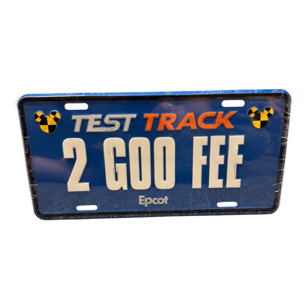 Vintage 1990s Disney World Test Track 2 GOO FEE EPCOT License Plate