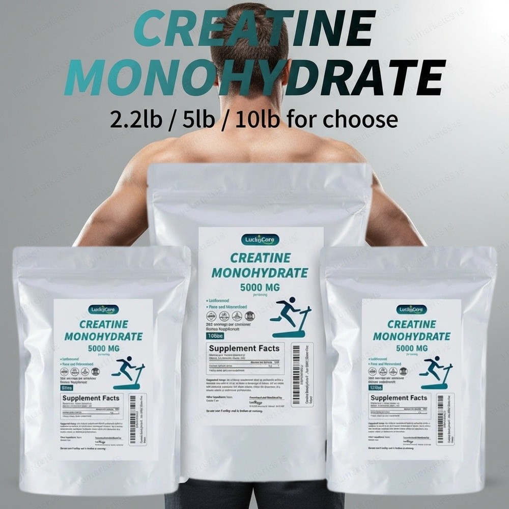 Pure Creatine Monohydrate 10lbs Powder Micronized 5000mg Per Serving Unflavored