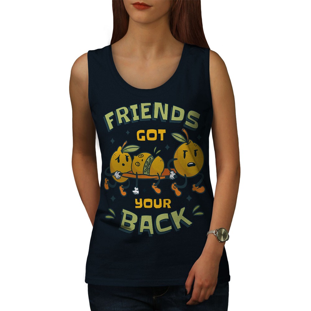 Wellcoda Friends Got Your Back Cute Fruit Womens Tank Top