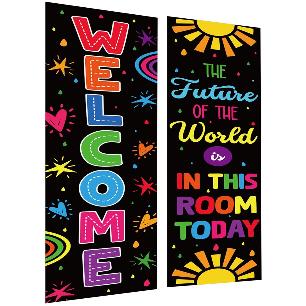 Colorful Classroom Decorations Classroom Welcome Banner and Poster for Teache...