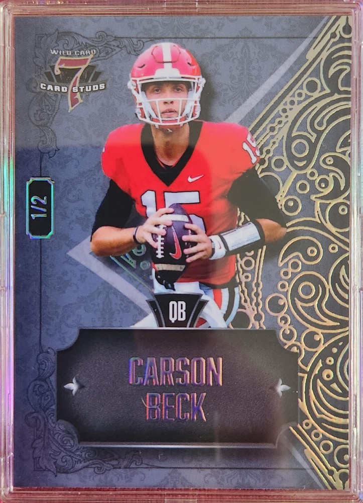 Carson Beck 2023 Wild Card #7CDR-12 7 Card Draw 1/2