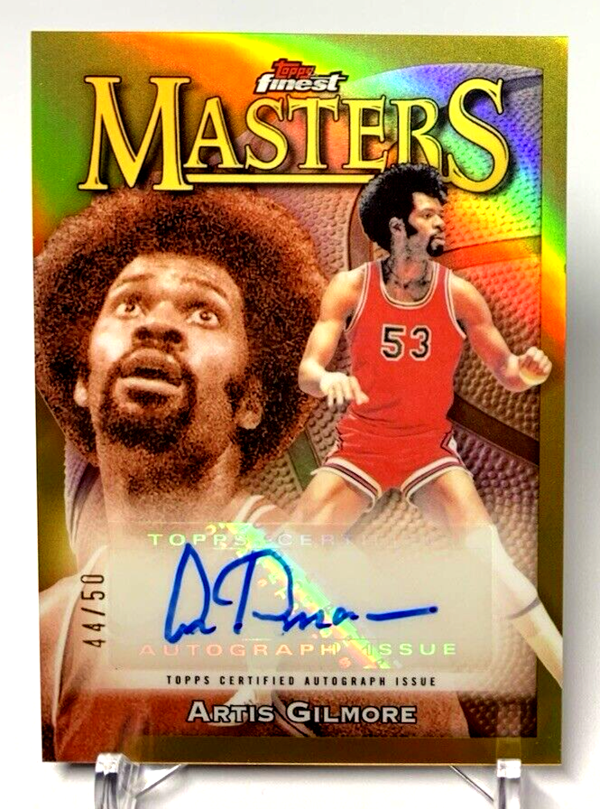 2023-24 Topps Finest Masters Autographs Gold Refractor #MA-AG Artis Gilmore /50