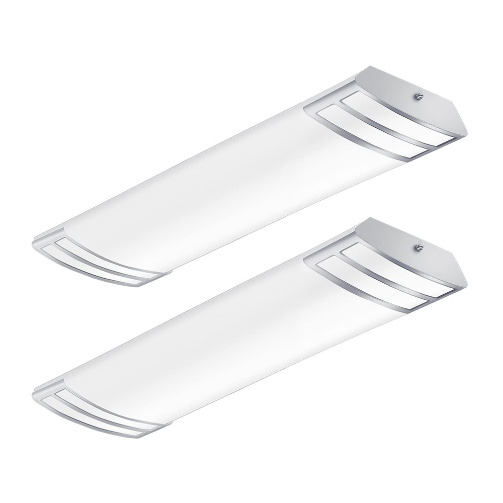 2FT LED Light Fixture 20W, 2200lm, 4000K Neutral White, 2 Foot LED Linear Flu...