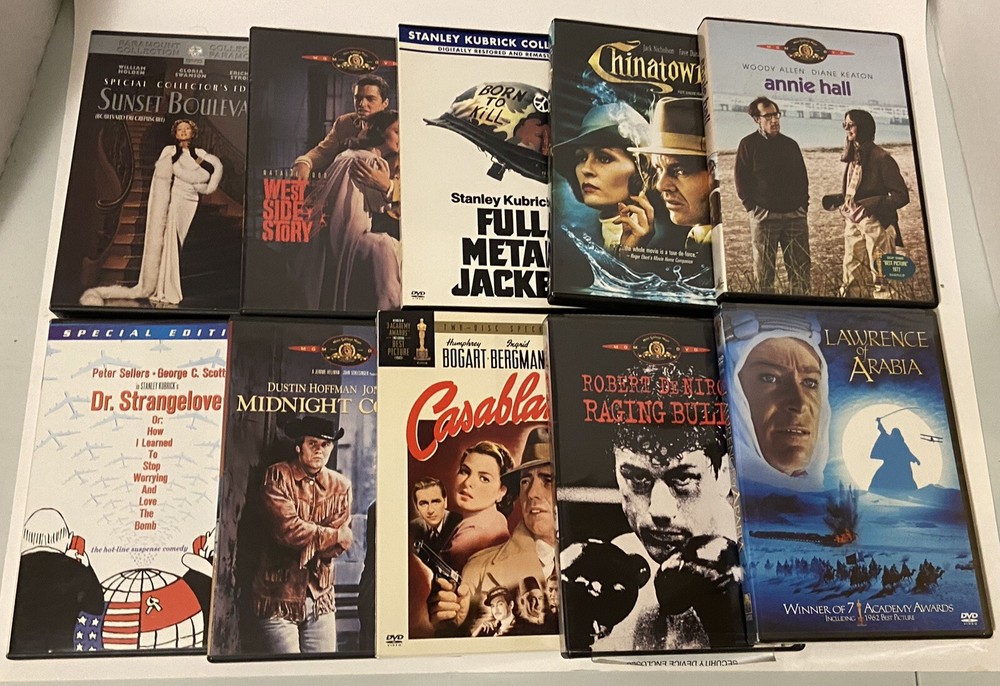 DVD Classic Hollywood Movies Lot - West Side Story Casablanca Annie Hall More