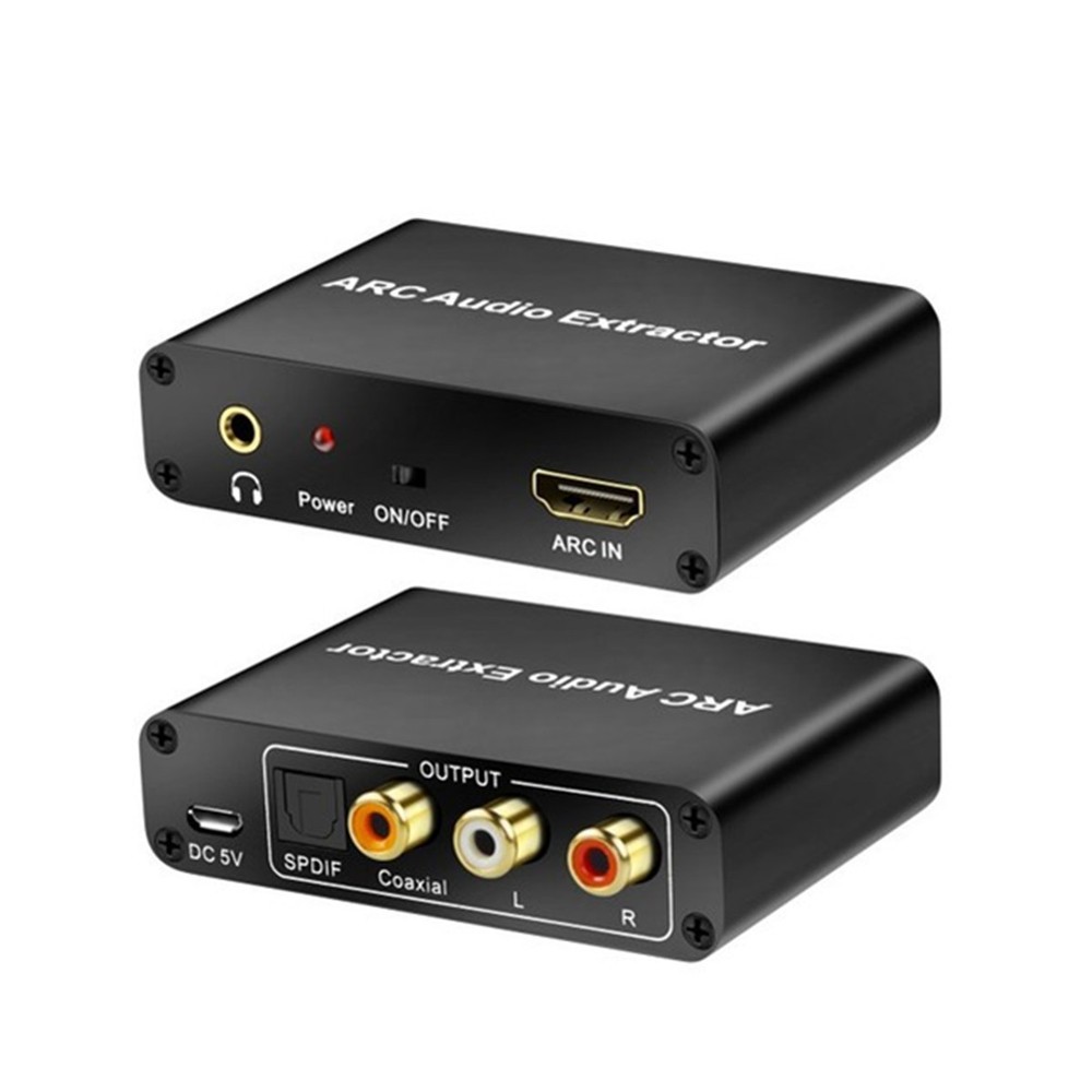 ARC Audio Extractor Digital DAC to RCA Coax SPDIF 3.5mm Converter HDMI Adapter  