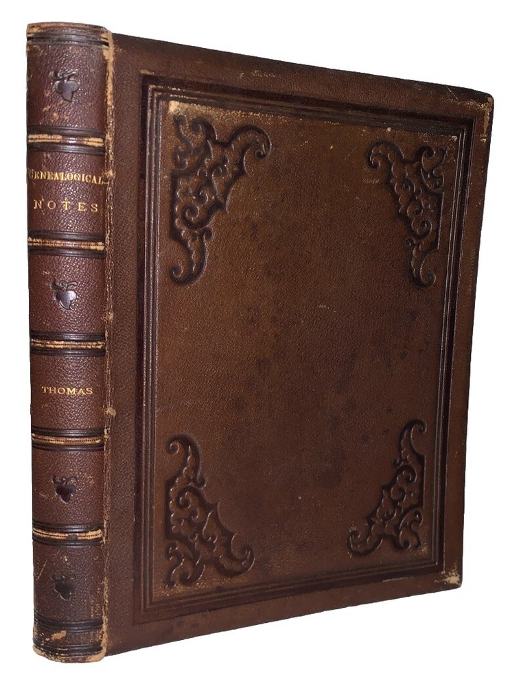 1877 1st Edition Genealogical Notes Thomas Family Pedigree Maryland MD
