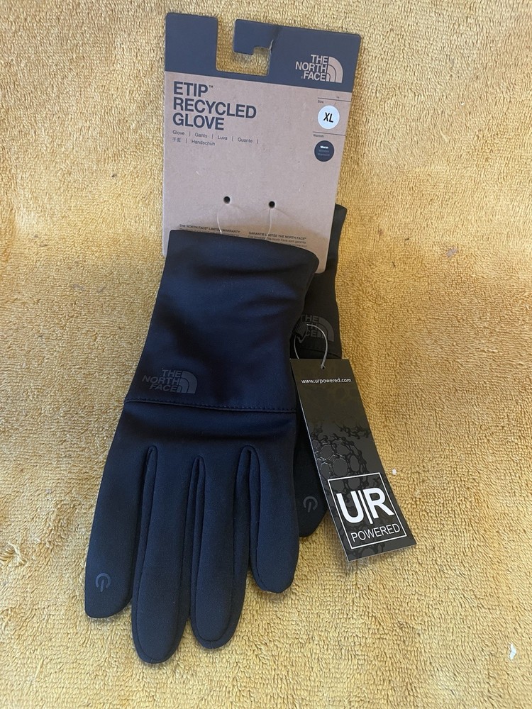 The North Face Etip Recycled Gloves in Black - Extra Large NWT
