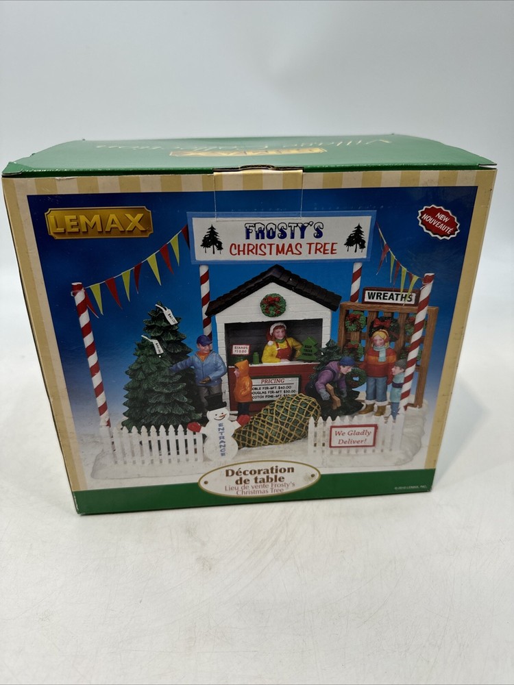 Lemax Coventry Cove Frosty's Christmas Tree Village Set with Accessory Box-image
